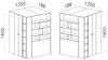 Lomadox Kleiderschrank SEATTLE-133 begehbar, 135x135cm, in Beton/weiß/Eiche Bild 5