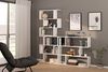 BLUCO Bücherregal, Raumteiler, Modell DANERYS, Farbe Weiß, glänzend, Maße: 80 cm (Breite) x 192 cm (Höhe) x 24 cm (Tiefe) Bild 5