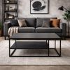 osoltus cube Industrie Stil Couchtisch Stahl schwarz 90 x 60 x 45 cm Bild 5