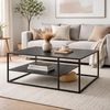 osoltus cube Industrie Stil Couchtisch Stahl schwarz 90 x 60 x 45 cm Bild 2
