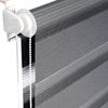 WOLTU Doppelrollo Klemmfix ohne Bohren Dunkelgrau 70x120 cm (BxH), Duo Rollo Zebrarollo Fensterrollo Klemmrollo Seitenzugrollo Easyfix lichtdurchlässig & verdunkelnd Rollos für Fenster und Tür Bild 4