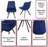 2er-Set Esszimmerstuhl HWC-K24, Polsterstuhl Küchenstuhl Lehnstuhl Stuhl, Metall Samt ~ blau Bild 3