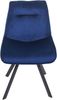 2er-Set Esszimmerstuhl HWC-K24, Polsterstuhl Küchenstuhl Lehnstuhl Stuhl, Metall Samt ~ blau Bild 4