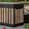 Keter Gartenbox Kentwood, 190 Liter, Holzoptik Pinie, Deckel bis 260 kg belastbar, abschließbar, wetterfest, UV-resistent, wartungsfrei Bild 2