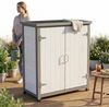 Gartenschrank, weiß/grau 75 cm × 40 cm × 90 cm Bild 4
