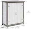 Gartenschrank, weiß/grau 75 cm × 40 cm × 90 cm Bild 3