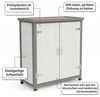 Gartenschrank, weiß/grau 75 cm × 40 cm × 90 cm Bild 5