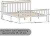 Vida Designs Milan King Size Bett, 5ft, Bettgestell, Massivholz Kiefer, Kopfteil, Hoher Fußteil Schlafzimmermöbel, Weiß und Kiefer Bild 2