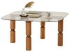 Dmora Couchtisch Psamathe 80 x 80 x 40 cm Braun Rauchoptik Bild 3