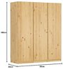 Büroschrank, Badschrank, Garderobenschrank, Spind mit vielen Fächern Kiefer mass. 90.60-45 Bild 2