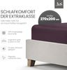 Bettwaesche-mit-Stil Mako-Satin Spannbettlaken brombeer 270x200cm Bild 2