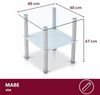 HOOZ Beistelltisch Beistelltisch 40x40 cm, sandierte Ablage - quadrat (Set, 1-St, 1 x Beistelltisch), satinierte quadratische Ablage Bild 3