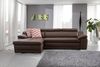 CAVADORE Schlafsofa Aniamo / Ledersofa in L-Form mit Bettfunktion, verstellbaren Kopfstützen und XL-Longchair / 270 x 80 x 165 / Kunstleder, Dunkelbraun Bild 2