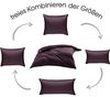 Bettwaesche-mit-Stil Mako-Satin / Baumwollsatin Bettwäsche uni / einfarbig brombeer Kissenbezug 80x80 cm Bild 5