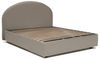 Talamo Italia - Consolata Doppelbett, Bettkasten mit Kunstlederbezug, 100 % Made in Italy, Öffnung vorne, inklusive Matratze 160x190 cm, Taupe Bild 4