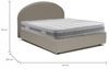 Talamo Italia - Consolata Doppelbett, Bettkasten mit Kunstlederbezug, 100 % Made in Italy, Öffnung vorne, inklusive Matratze 160x190 cm, Taupe Bild 2