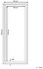 Wandspiegel weiß / silber rechteckig 50x130 cm MAULEON Bild 3