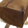 Hocker weiß / braun DALTON Bild 5