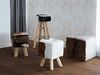 Hocker weiß / braun DALTON Bild 2