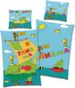 BERONAGE Kinderbettwäsche Janosch Panama Bettwäsche Linon / Renforcé Bettbezug Reise Tigerente, 100% Baumwolle, 2 teilig, 135x200 + 80x80 cm Bild 2