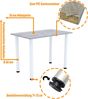 80x60 | Esszimmertisch - Esstisch - Tisch mit weißen Beinen - Küchentisch - Bürotisch | Beton Bild 5