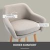 HOMCOM Barhocker Barstühle mit Fußstütze (Tresenhocker, 2 St, Bistrohocker), Beige 55 x 48 x 100 cm Bild 5