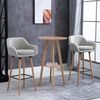 HOMCOM Barhocker Barstühle mit Fußstütze (Tresenhocker, 2 St, Bistrohocker), Beige 55 x 48 x 100 cm Bild 2