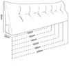 VERCART Keilkissen, Grau, Cord, 50 x 20 x 120 cm Bild 2
