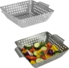 Bremermann Grillkorb 2er Set, Edelstahl grau, 27 x 7 x 21,5 cm