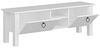 Hanah Home Stylish White TV Stand, 140 x 44.8 x 35 cm | 100% Melamine Coated Particle Board | Ample Storage & Shelves for Modern Living Rooms Bild 5