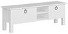 Hanah Home Stylish White TV Stand, 140 x 44.8 x 35 cm | 100% Melamine Coated Particle Board | Ample Storage & Shelves for Modern Living Rooms Bild 4
