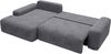 Vente-unique - DAVISO Sofa Stoff Grau - B 162 cm x H 87 cm x L 264 cm Bild 5