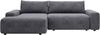 Vente-unique - DAVISO Sofa Stoff Grau - B 162 cm x H 87 cm x L 264 cm Bild 4