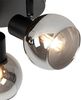 Qazqa LED Aufbaustrahler Vidro, ohne Leuchtmittel, Warmweiß, QAZQA Aufbau­spot, e14, Schwarz, Glas, Art Deco Bild 2