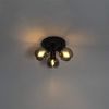 Qazqa LED Aufbaustrahler Vidro, ohne Leuchtmittel, Warmweiß, QAZQA Aufbau­spot, e14, Schwarz, Glas, Art Deco Bild 5