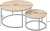 riess-ambiente Couchtisch ELEGANCE Ø80cm natur / schwarz (Set, 2-St), Wohnzimmer · rund · Wildeichen-Design · Metall-Gestell · Industrial Bild 3