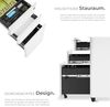 tectake Rollcontainer Aktenrollschrank, aus pulverbeschichtetem Stahl Bild 5