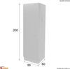 Flex-Well Seitenschrank Nano (B x H x T) 50 x 200 x 57 cm, für viel Stauraum Bild 2