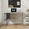 Schreibtisch Sund Stahl 75x100x50 cm Grau [en. casa] Bild 3