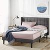 Zinus Upholstered Square Stitched Wingback Plattform Bed Double Bild 3