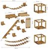 QLS Katzen-Kletterwand Deckenmontage und Wandmontage Geflammt 15-tlg, Set XXL Hängebrüke Katzenbett Katzenregal Bild 2