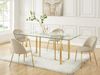 Vente-unique - Stuhl 2er-Set - Samt & Goldfarbenes Metall - Beige - MELBOURNE Bild 2