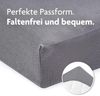 Julius Zöllner Jersey Spannbettlaken für Wiegen 90x40 cm und Stubenwagen, 100% Jersey-Baumwolle, Oeko-TEX Standard 100 Zertifiziert, Gr. 90x40 cm, 2er Pack, Anthracite Bild 5