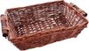 Schale mit Holzgriffen Deko Aufbewahrung Obstschale Tisch Korb 40cm Bild 2