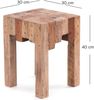 Hocker NATURA Recyclingholz massiv 01 natur-vintage Bild 2