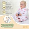 Mama Cheetah Kleinkind-Schlafsack mit Füßen, 2T, 1,0 Tog, Bio-Baumwolle, Baby-Schlafsack mit Beinen, tragbare Decken für Spaziergänger mit 2-Wege-Reißverschluss, Schlafsack für Mädchen und Jungen, Bild 5