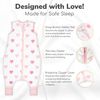 Mama Cheetah Kleinkind-Schlafsack mit Füßen, 2T, 1,0 Tog, Bio-Baumwolle, Baby-Schlafsack mit Beinen, tragbare Decken für Spaziergänger mit 2-Wege-Reißverschluss, Schlafsack für Mädchen und Jungen, Bild 4