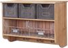 Wandgarderobe HWC-A43, Garderobe Regal, Tanne Holz Vintage Patchwork 42x60x24cm Bild 4