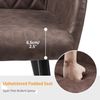 TUKAILAI Esszimmerstühle 2er Set aus Kunstleder, Modern Küchenstuhl Polsterstuhl Wohnzimmerstuhl Sessel mit Armlehnen Rückenlehne Metallbeinen, für Küche Esszimmer Wohnzimmer Lounge,Braun Bild 4