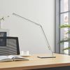 Lucande LED Schreibtischlampe Nicano, dimmbar, LED-Leuchtmittel fest verbaut, Farbwechsel warmweiß / tageslicht, Modern, Aluminium, alu gebürstet, 1 flammig, inkl. Bild 3